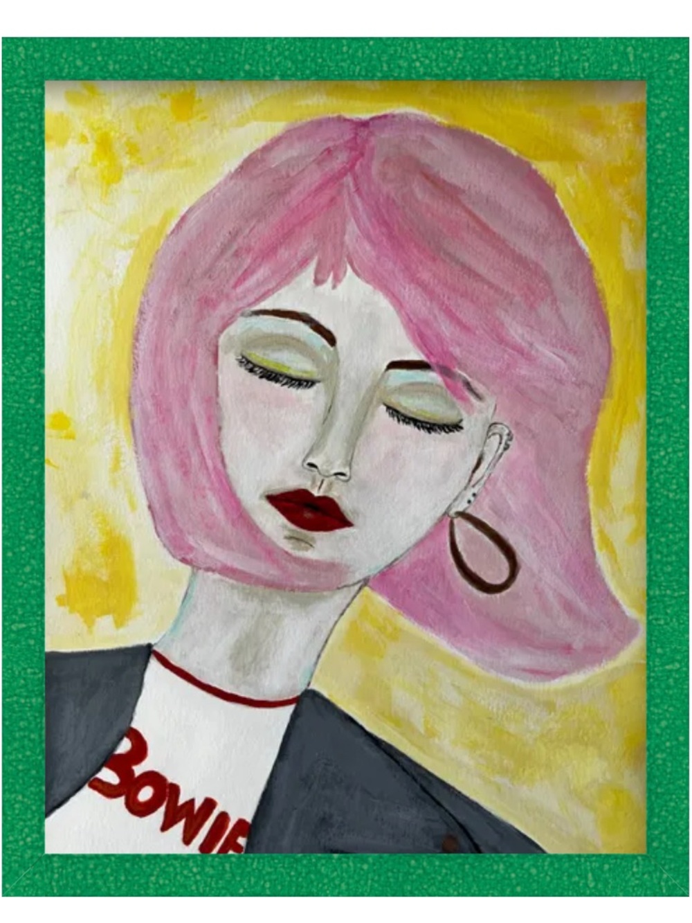 Original art painting of a 90s inspired woman - Picture 3 of 3